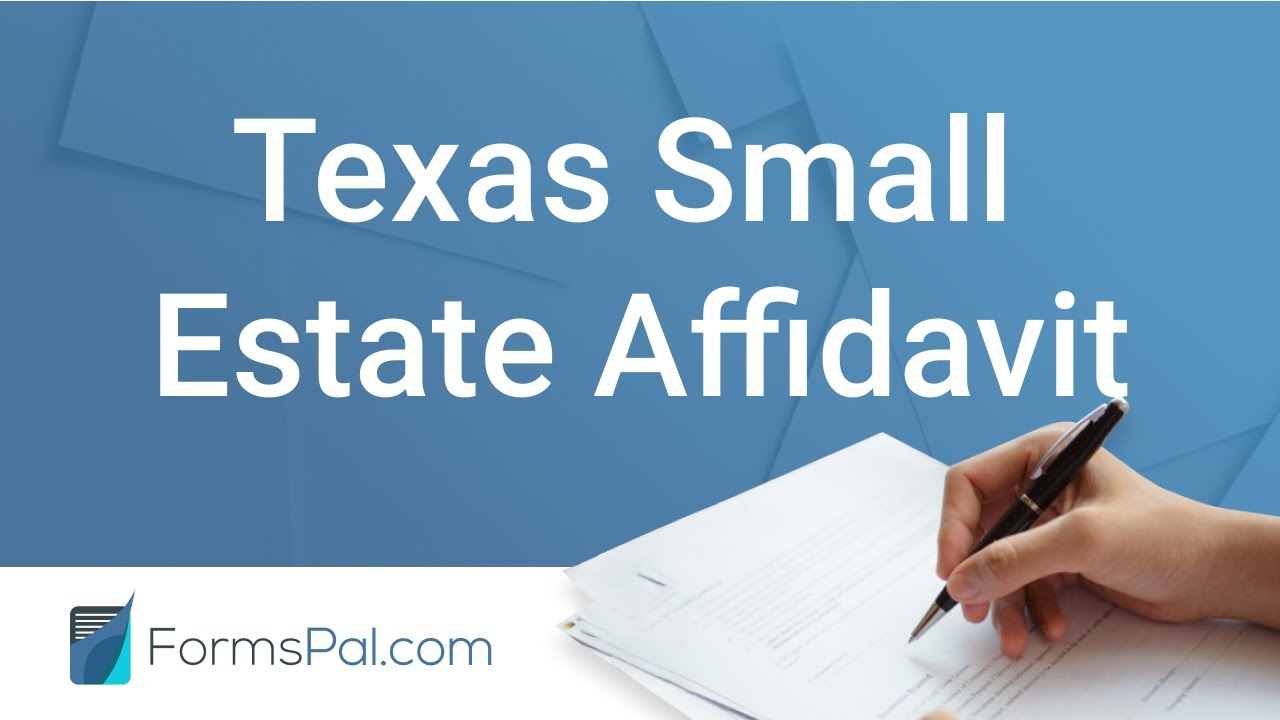 Free Texas Small Estate Affidavit Form (PDF) | FormsPal