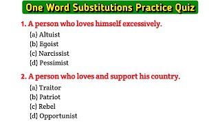 One Word Substitutions for all competitive exam | One word substitution for ssc exams