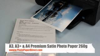 A3, A3  and A4 Premium Satin Photo Paper 260g