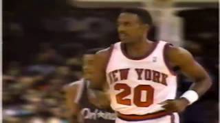 Shaquille first matchup vs Ewing Nov 21 1992 Wilt Chamberlain meets Shaq and Patrick before tipoff