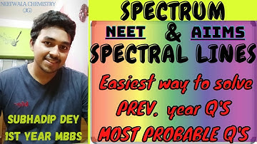 Best ever tricks and methods for spectral lines for NEET & AIIMS ,by an MBBS student , don