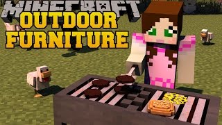 Minecraft: OUTDOOR FURNITURE (GRILL, DIVING BOARD, TRAMPOLINE, & MORE!) Mod Showcase screenshot 4