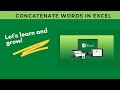 Excel Tutorial [ Concatenate words [ Fill numbers [ Write date