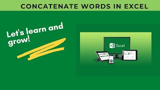 Excel Tutorial [ Concatenate words [ Fill numbers [ Write date