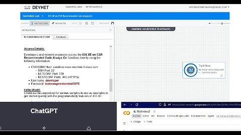 Configurar Router con ChatGPT, Colab Google y Cisco DevNet