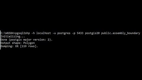 PostGIS - pgsql2shp.exe - Export PostGIS  table to Shapefile - Command Line