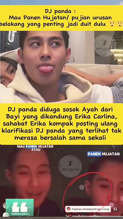 Diduga Ayah Anak #ErikaCarlina❗DJ Panda Buka Suara: 'Mau Dihujat Se-Indonesia, Yang Penting Duit!'