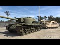 T30 prototype heavy tank towed by M88 at NACC Ft. Benning