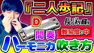 ハーモニカ/吹き方/解説】『二人歩記/長渕剛』間奏/ブルースハープ