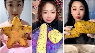 ASMR ice eating with passion fruit EP1246