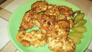 Оладьи из куриного филе. Оладьи из куриного филе.