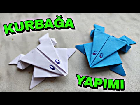 Kağıttan Zıplayan Kurbağa Yapımı - Origami Kurbağa (Kolay)