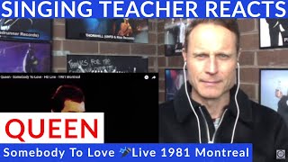 Singing Teacher Reacts🎤Queen🎤Somebody To Love🎤Live 1981 Montreal