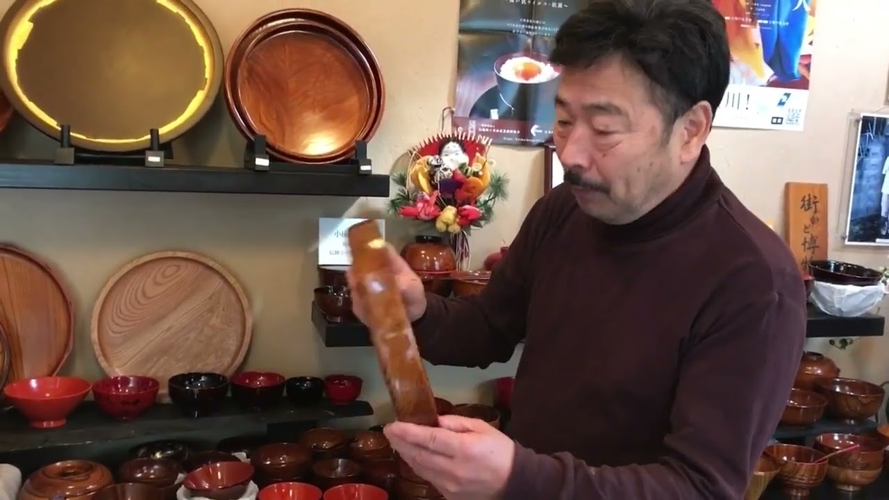 商品詳細ページ E-1 茶櫃 おちゃびつ 茶道具 小田原漆器 小田原ロクロ挽き