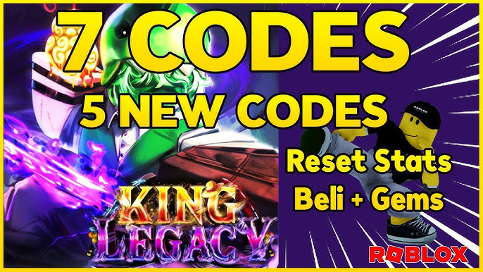 Códigos King Legacy (Dezembro 2023) - beli, gemas, XP e itens grátis
