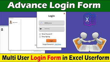 Excel Vba :  Multiuser Login Form in Excel User form with Database in MS Access in Hindi Pt3