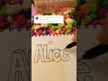 #asmr YOUR NAME (ALICE) DRAWING AND PAINTING ALICE #shorts #drawing #fyp