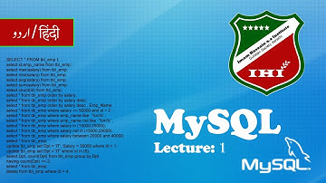 MySQL Tutorial 1 | insert update delete and select queries | Urdu / Hindi | iHi