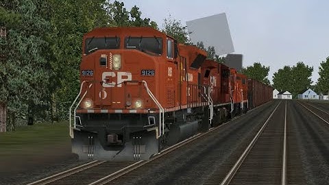 Open Rails: CP Train 222 departs Mactier