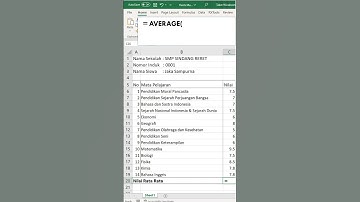 Menghitung nilai rata rata siswa di microsoft excel