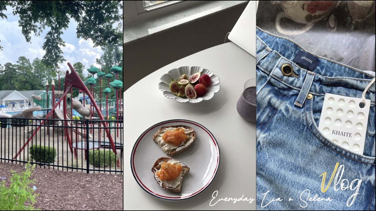 ENG) 미국일상 브이로그 | 드디어 도착한 USM ,비라인 보비트롤리 | 🍑 여름이 끝나기전에 복숭아 바질잼 만들기 & 맛있게 먹는 팁 🧡 | 케이트 데님 스커트 언박싱 🛍