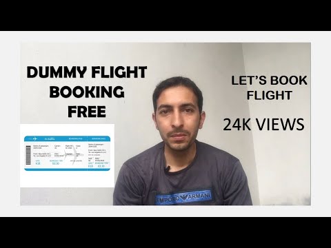 Dummy Flight Ticket Booking Without Prepayment 2021