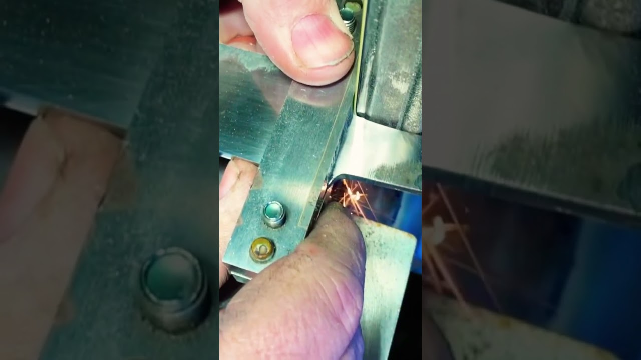 Grinding guard shoulders on a hidden tang knife.  