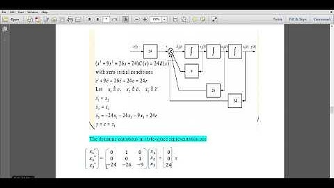 Transfer function from State Variable Representation Part II