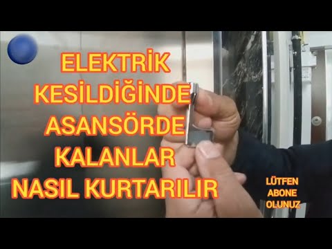 Asansörde kalan kişi nasıl kurtarılır/Asansörde kalan nasıl kurtarılır/Asansörde mahsur kalırsanız..