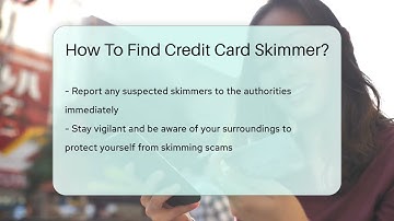 How To Find Credit Card Skimmer? - CreditGuide360.com
