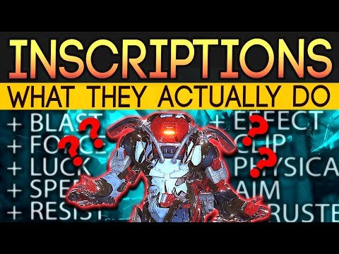 Anthem | EVERY INSCRIPTION And What They Actually Do! - All Perks + Stats