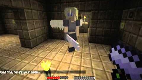 Lets Play Minecraft Aether mod ep.4 "Epic Moa tut. and Silver dungeon boss fight!"