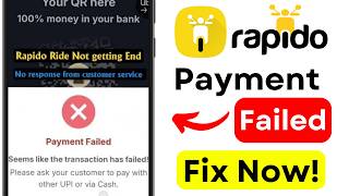 Rapido Payment Failed Fix 2026 | UPI Payment Failed in Rapido? Instant Solution for Payment Error