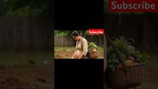 Elegant Pregnant Women Workhard In Village