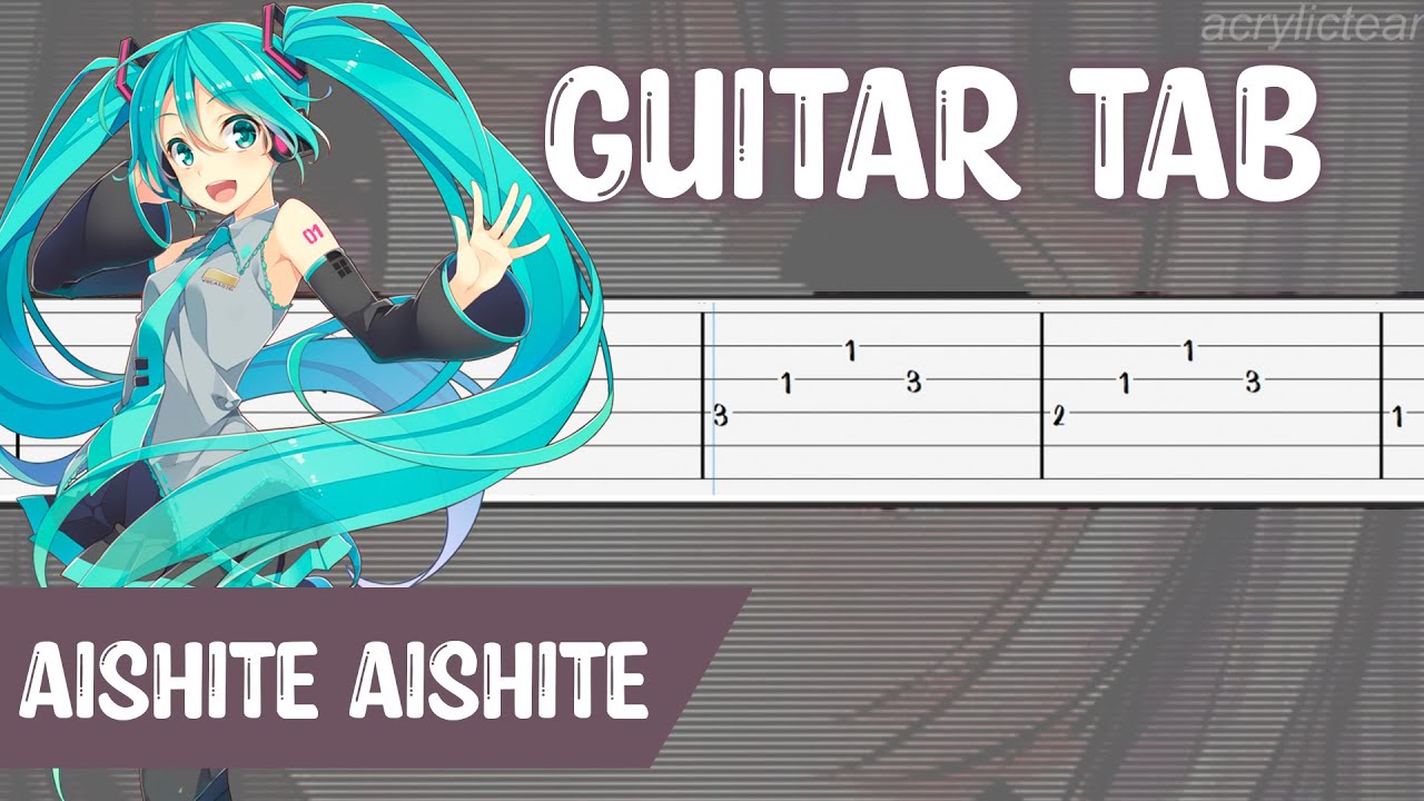 Kikuo Aishite Aishite Aishite Tutorial guitarra / Tab Guitar / Sheet