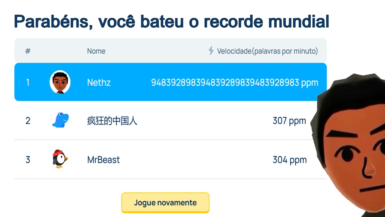 Usando Programação para virar TOP 1 MUNDIAL EM DIGITAÇÃO