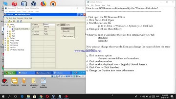 Tutorial 1 - How to use XN Resource editor to modify the Windows Calculator?