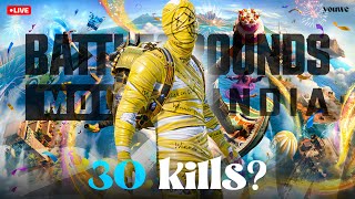 AAJ TO PAKKA 30 SOLO KILLS🔥 | ROAD TO 500 SUBS | YOUWE IS LIVE🔴 #bgmilive#bgmi#pubg#pubgmobile