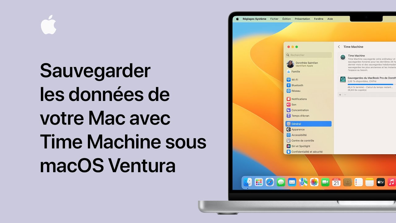 Sauvegarder les données de votre Mac avec Time Machine sous macOS Ventura | Assistance Apple