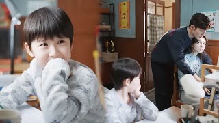 CEO gets close to Cinderella, and cute baby is shy and covers mouth while laughing!