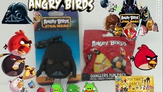Angry Birds Danglers Fun Pack Blindbag and Angry Birds Star Wars Darth Vader Backpack clip Unpacking