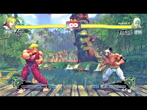 Ken vs El Fuerte (Hardest AI) - Ultra Street Fighter IV