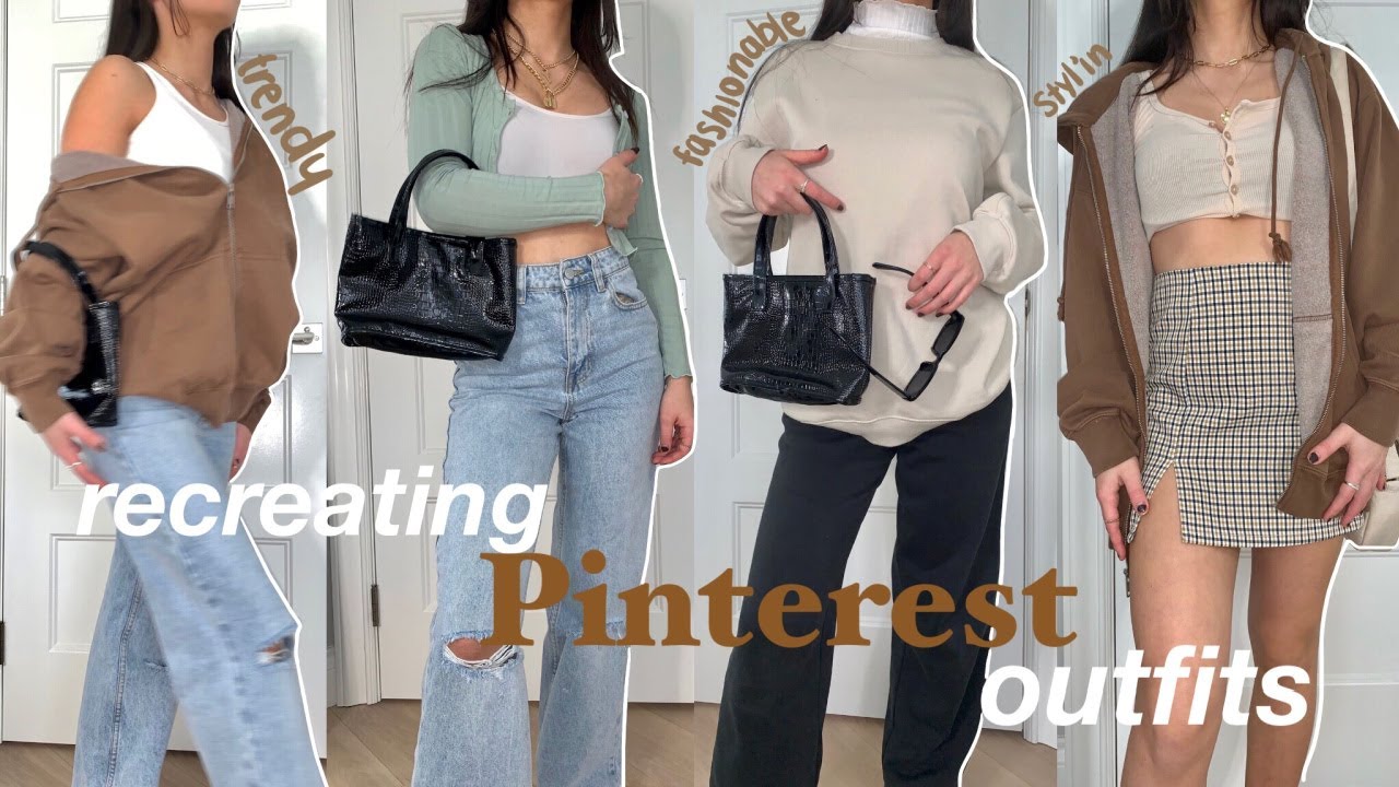 Recreating Pinterest Outfits *trendy* - YouTube