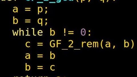 GCD of Polynomials in a Galois Field