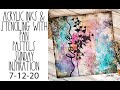 Acrylic inks & stenciling with pan pastels Sunday Inspiration 7-12-20