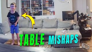 Boy Walked Straight off of Table and Fell While Playing a Game