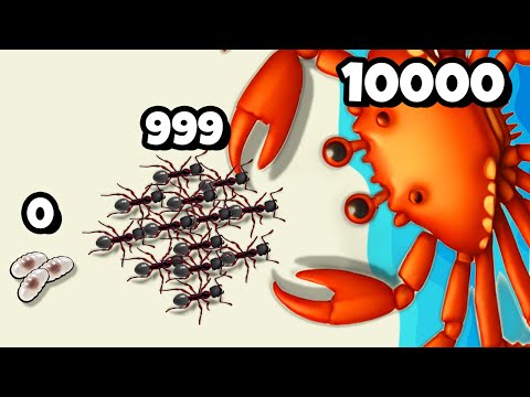 Видео: ЭВОЛЮЦИЯ МУРАВЬЁВ ПРОТИВ КРАБОВ, МАКСИМАЛЬНЫЙ УРОВЕНЬ! | Ants Vs Crabs Epic Battle 3D
