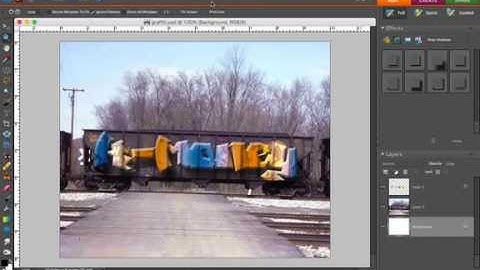 Using Graffiti Fonts in Photoshop Elements