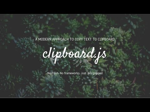 Copy and paste with clipboard js