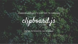 Copy and paste with clipboard js